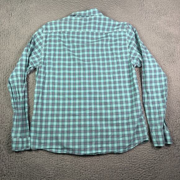 Faherty The Movement Shirt Mens Large Blue Plaid Casual Button Up Cotton - Picture 5 of 9